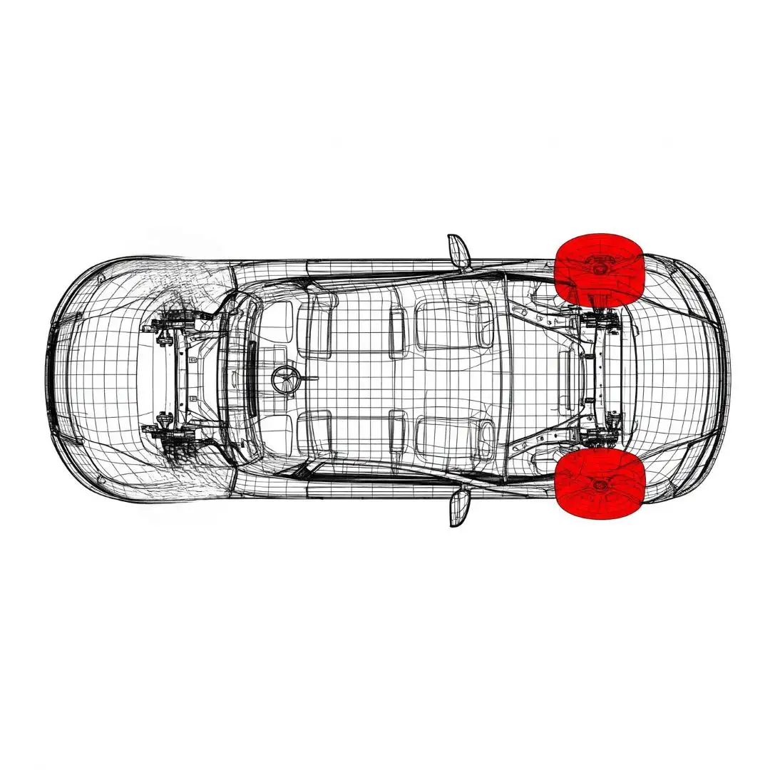 Front-wheel drive rotation pattern